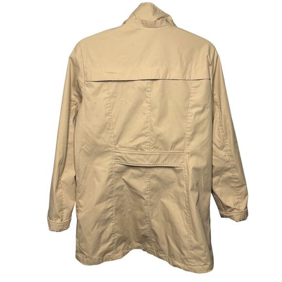 Lands End Full Zip Windbreaker Jacket Beige - Picture 2 of 5